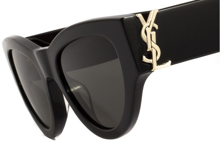 Butterfly eyeglasses YSL logo SAINT LAURENT M34 col. 001 black, Occhiali